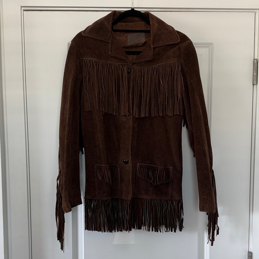 Brown Fringe Women's Jacket